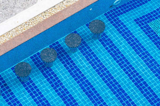 Beautiful outdoor luxury swimming pool in hotel - Photo, Image