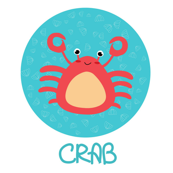 Cute crab vector - Vektor, obrázek