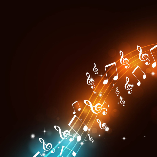 music notes party lights - Foto, Imagen