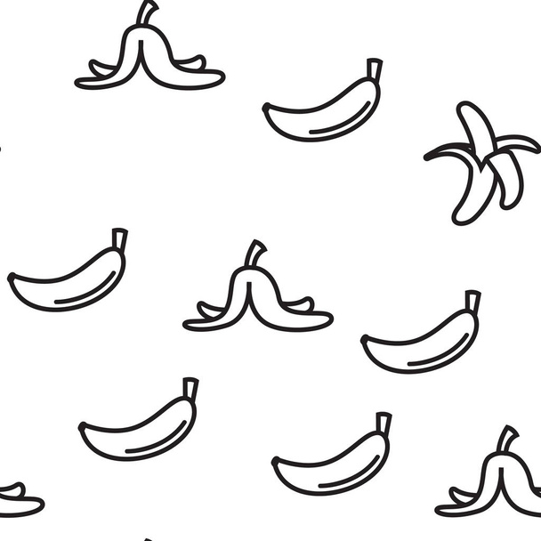 Banán Friut Icon vektor zökkenőmentes minta - Vektor, kép