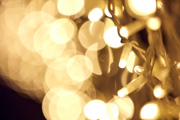 Defocused / blurred lights with bokeh sparkle pattern. - Photo, Image