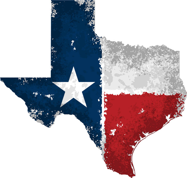 Distressed Texas State Flag - Vector, Image