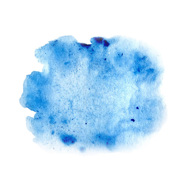 Blue blue watercolor spot on white background. - ベクター画像