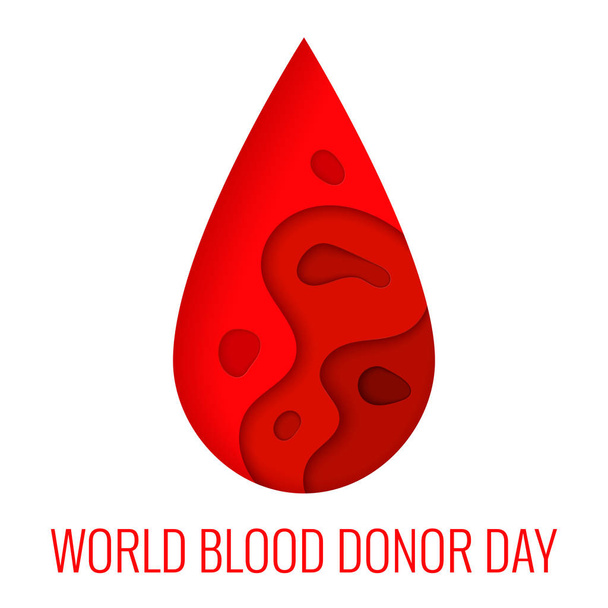 Világ vér Donor nap poszter - Vektor, kép