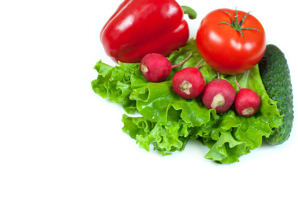 Yukarıdan yakalanan taze renkli organik sebzeler (üstteki görünüm, - Fotoğraf, Görsel