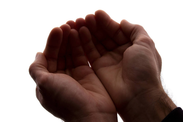 Hommes mains ensemble, poignée - silhouette
 - Photo, image