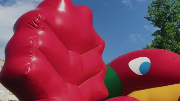 Detail of an inflatable playground on a sunny day. - Footage, Video