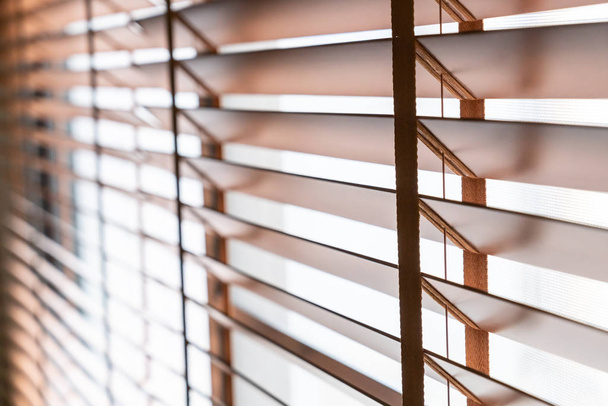 Wooden shutters on the window in the living room - Photo, Image