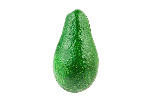 Green whole fresh raw avocado isolated on white background. Clipping Path - Image - Foto, Bild