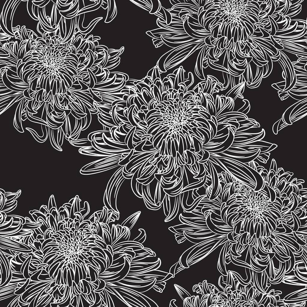 vector illustration of beautiful chrysanthemum pattern background  - Vector, Image