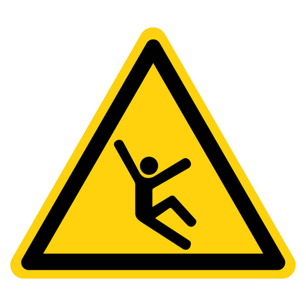 Sinal de símbolo de perigo de escalada Isolar no fundo branco, ilustração vetorial
 - Vetor, Imagem