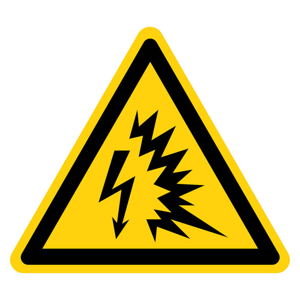 Signo de símbolo de flash de arco aislado sobre fondo blanco, ilustración vectorial
 - Vector, Imagen