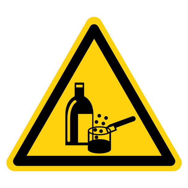 Chemikalien im Gebrauch Symbolzeichen isolieren auf weißem Hintergrund, Vektorillustration - Vektor, Bild