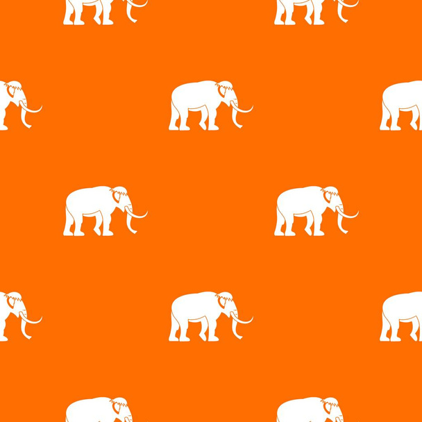 Mammoth pattern vector orange - Vector, Image