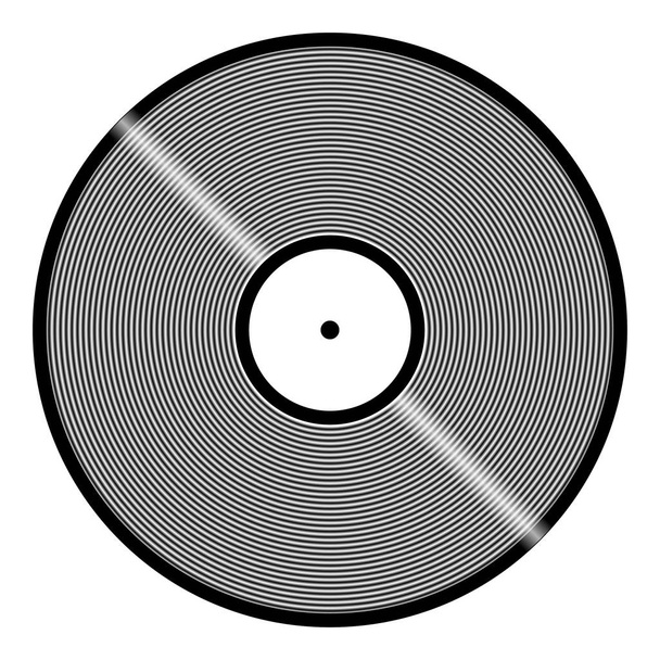 disco en el icono de vector de fondo blanco
 - Vector, Imagen