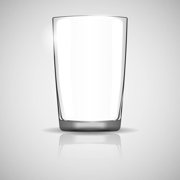 echt glas glassful met schaduw - Vector, afbeelding