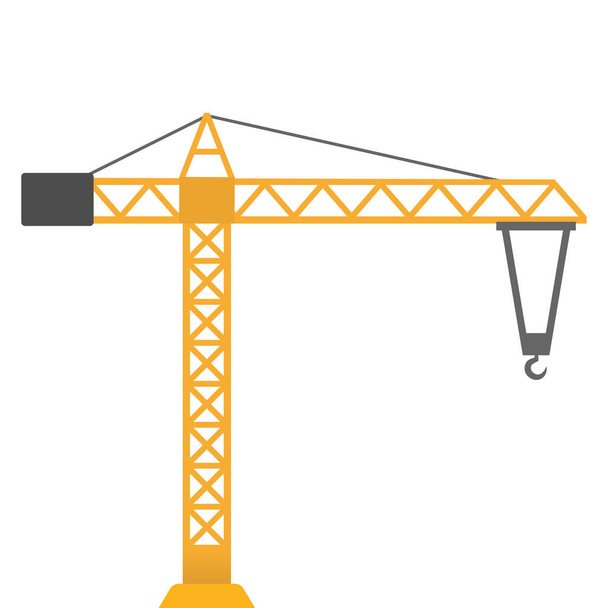 Желтый строительный кран
 - Вектор,изображение