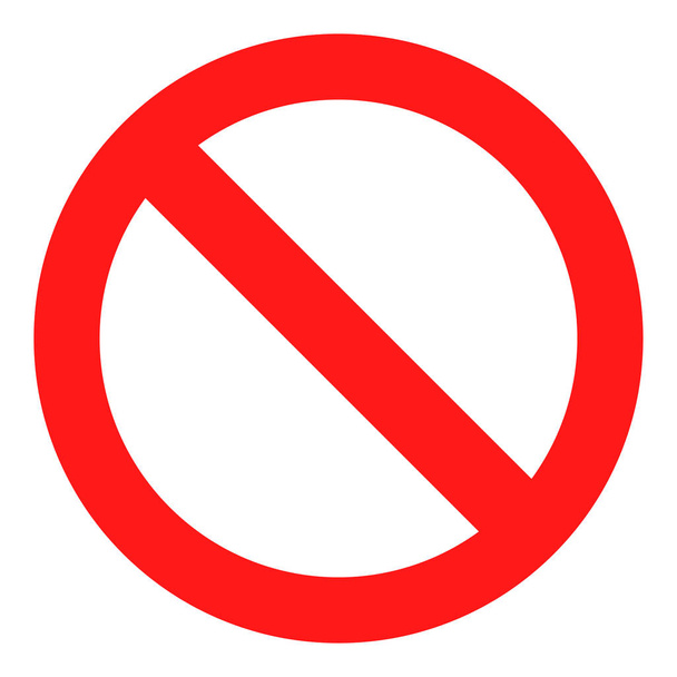 Vektor ohne Zeichensymbol. Rote Warnung isoliert - Vektor, Bild