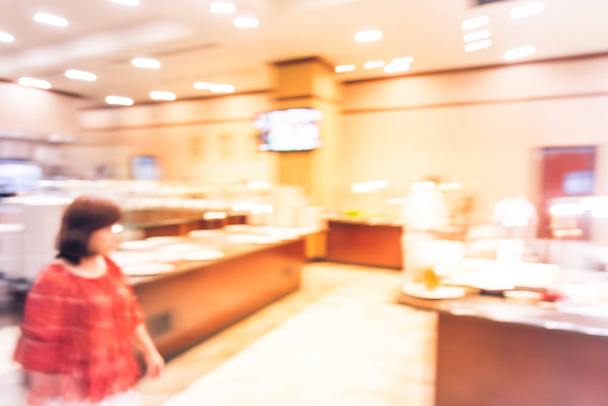 Blurry background chef serving fresh food at Vietnamese buffet restaurant in USA - Photo, Image