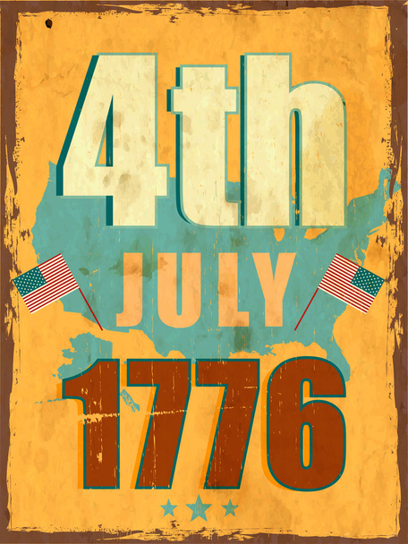 4th of July, American Independence Day background. - Vektör, Görsel