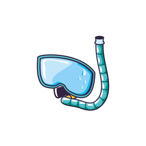 máscara de equipamento de snorkel
 - Vetor, Imagem
