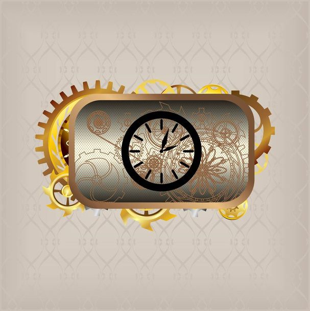 Menüsymbole steampunk buttons set vec tor - Vektor, Bild