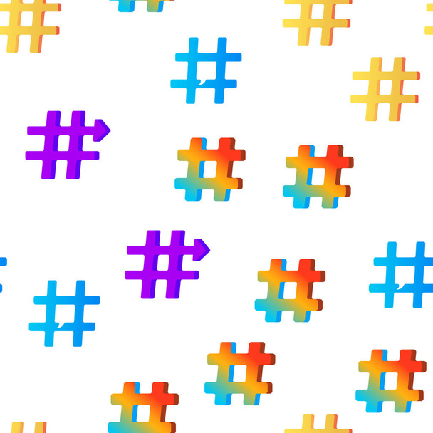 Hashtag, numéro signe vectoriel modèle sans couture
 - Vecteur, image
