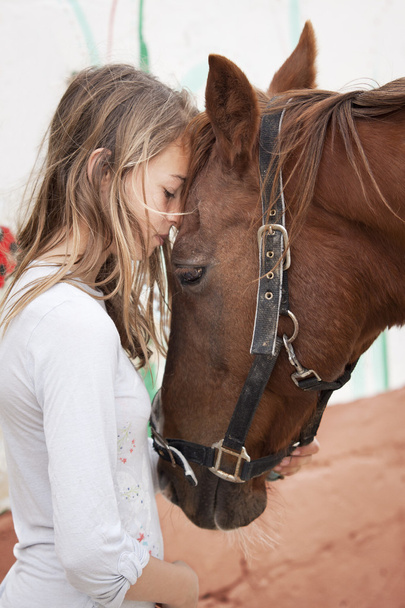 Girl with horse - Photo, Image