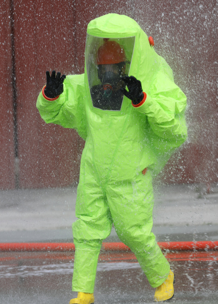 man in the yellow protective suit - Photo, Image