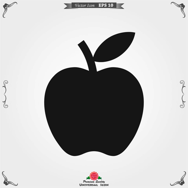 Apple-Ikone im trendigen flachen Stil isoliert auf Hintergrund. - Vektor, Bild