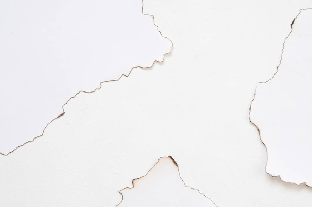 torn sheets paper white background burnt edge - Fotó, kép