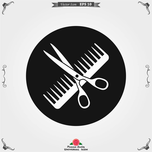 Icono de peluquero vector, para web y móvil, secador de pelo de salón, rizador de pelo
. - Vector, imagen