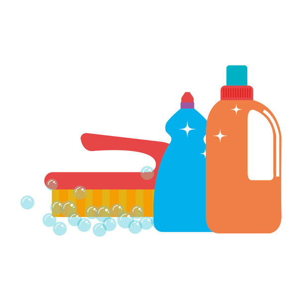 Çamaşırhane ve temizlik ürünleri - Vektör, Görsel