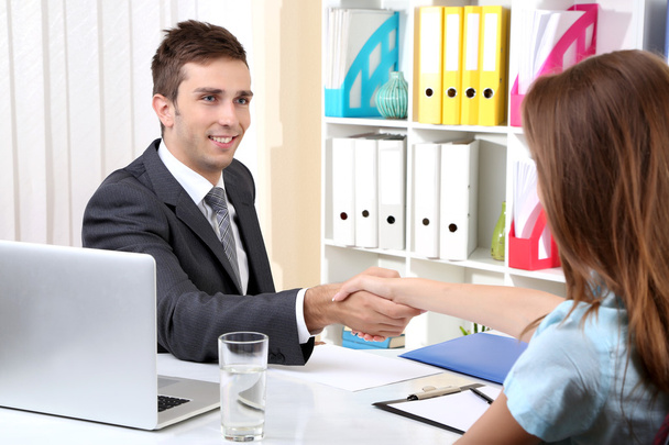 Job applicant having interview - Zdjęcie, obraz