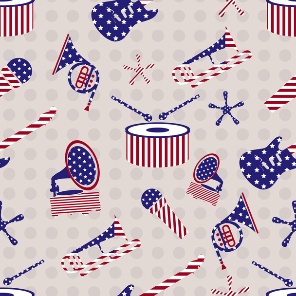 Seamless pattern for 4th of July, American Independence Day. - Vektori, kuva