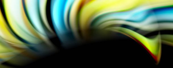 Vloeiende kleur golven met lichteffecten, Vector abstracte achtergrond - Vector, afbeelding
