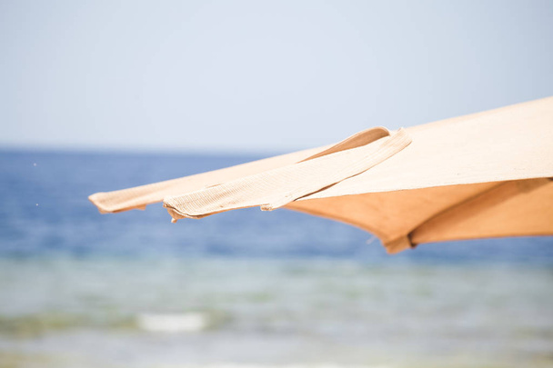 Beach umbrella relaxing summer vacation  - Φωτογραφία, εικόνα