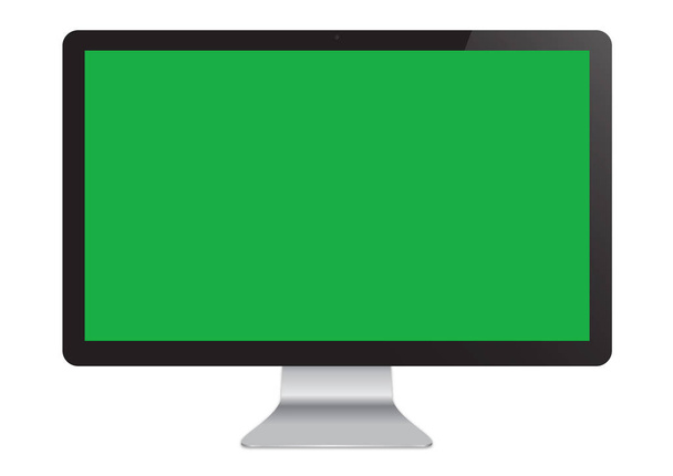 Tela verde LED isolada Cinema Display monitor de computador mockup
 - Foto, Imagem