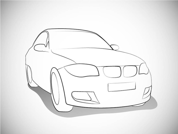 Vector Outlines of front Sports Cars - Vector, Image