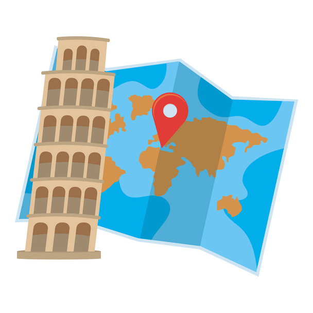 Pisa torre de diseño
 - Vector, Imagen