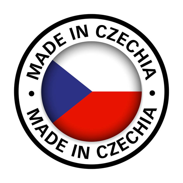 made in Czechia flag icon - Vector, Image