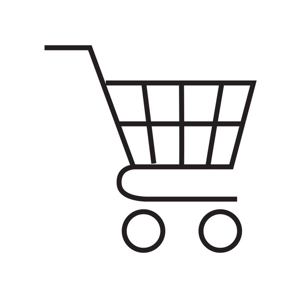 Shopping cart icon line vector illustration isolated - Vector, Image
