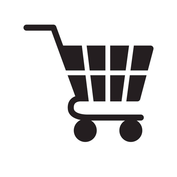 Shopping cart icon silhouette vector illustration isolated - Vector, Image
