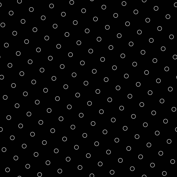 Seamless modern background with polka dot pattern, consisting of rings. Abstract monochrome geometric texture. Futuristic wallpaper tilted. Vector eps10 - Vector, Image