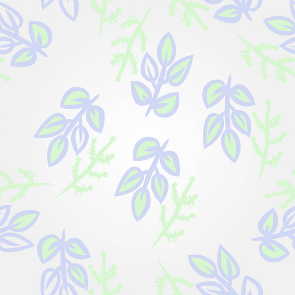 Seamless pattern of abstract colorful leaves - Διάνυσμα, εικόνα