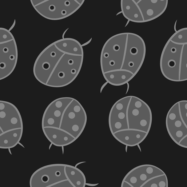seamless pattern with ladybugs, vector illustration - Vettoriali, immagini
