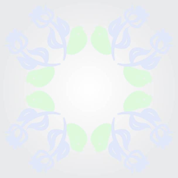 Seamless pattern of abstract simple flowers - Vektör, Görsel