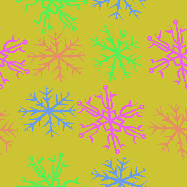 Cute simple winter background with snowflakes - Vektor, obrázek