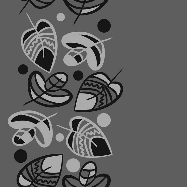 Seamless pattern of abstract simple leaves - Vektori, kuva