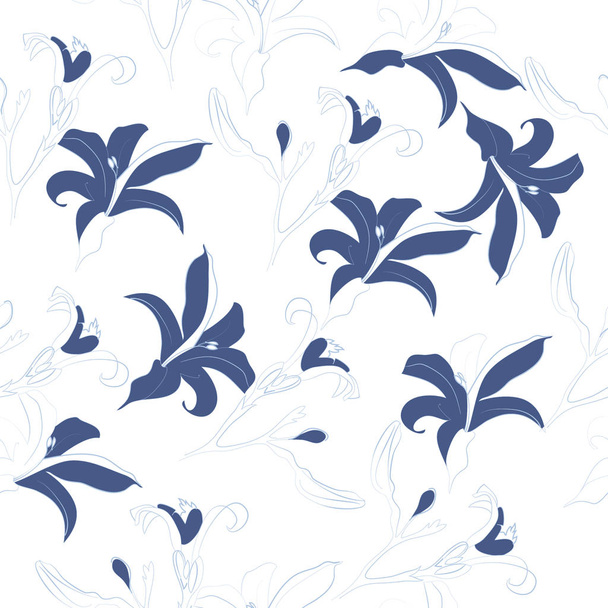 abstract simple floral pattern with copy space - ベクター画像